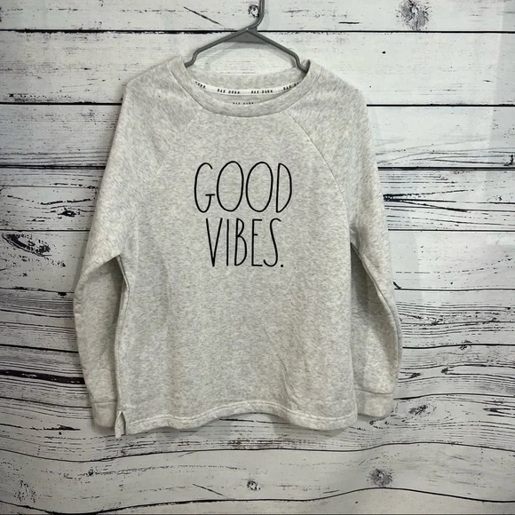 Rae Dunn Good Vibes Crewneck Sweatshirt large womens - Picture 2 of 6